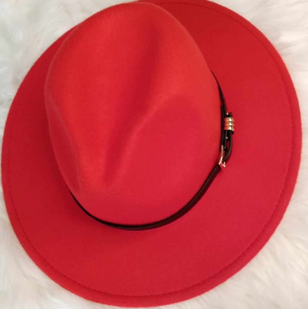 Red Fedora Hat, sexy red hat, special occasion hat, sunday hat